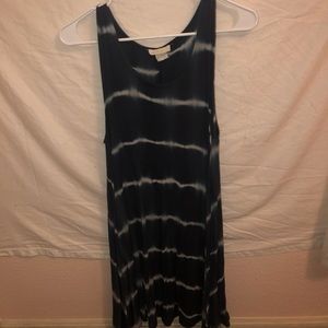 navy and white dress